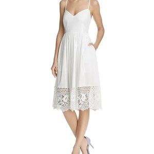 French Connection Salerno Lace Trim Jersey Dress